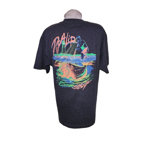 Rip A Lip Mens Size L Gray Bright Graphics Tee Shirt‎ - Picture 1 of 4